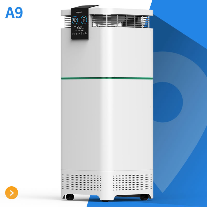 Large room air filter machines tower uvc that kills viruses hepa Air Purifier for large spaces asthma A9